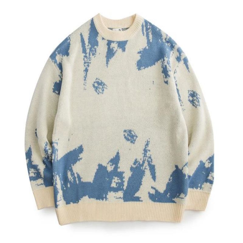 Jacquard Patroon van hoge kwaliteit gebreide wollen crewnek mannen trui