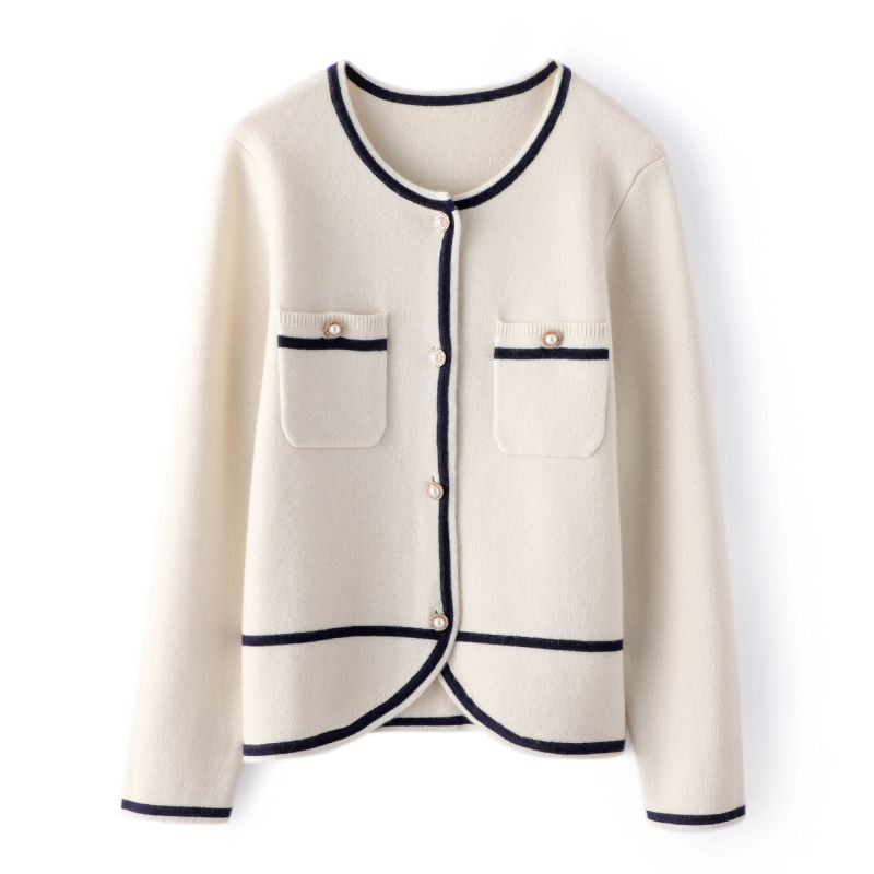 Vrouwen lange mouw 100% kasjmier vest dikke truien pure kasjmier kantoor dame jas aanpasbare kleding