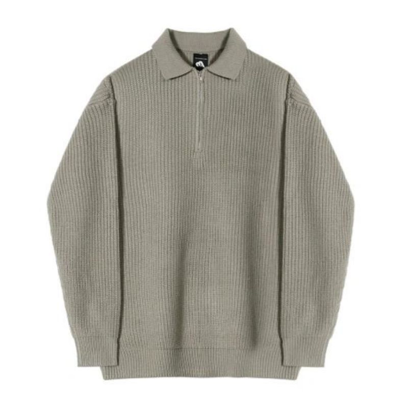 Pullover Jumper Men\'s herfst en winter verdikte halve coltrui zip trui
